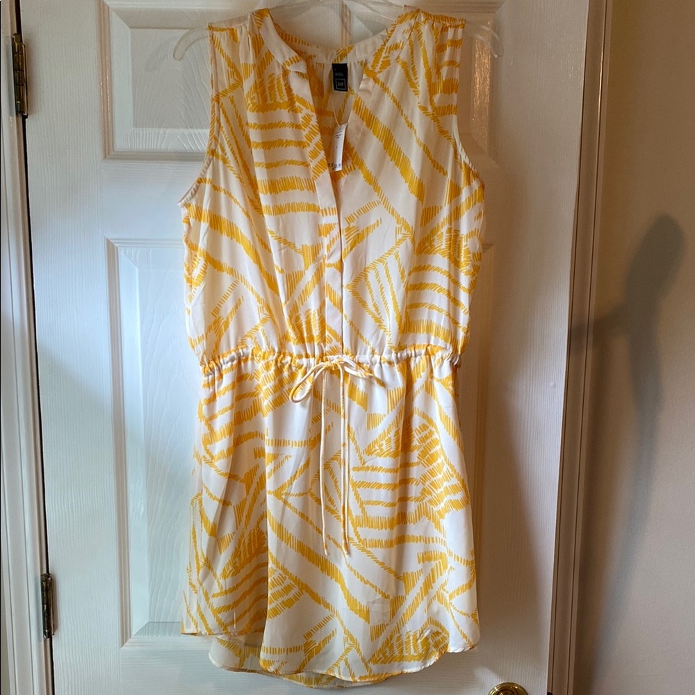 GAP Yellow and White Mini Dress